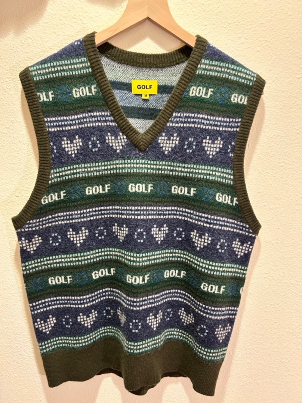 Golf Le Fleur Wool Fair Isle Sweater Vest Medium Tyler The Creator